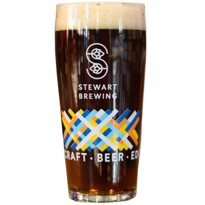 Tartan Pint Glass Front