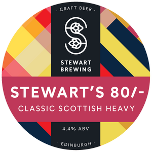 Stewart's 80/- Round Keg Badge