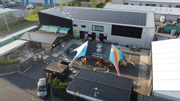 Stewart Brewing as taken from a  drone