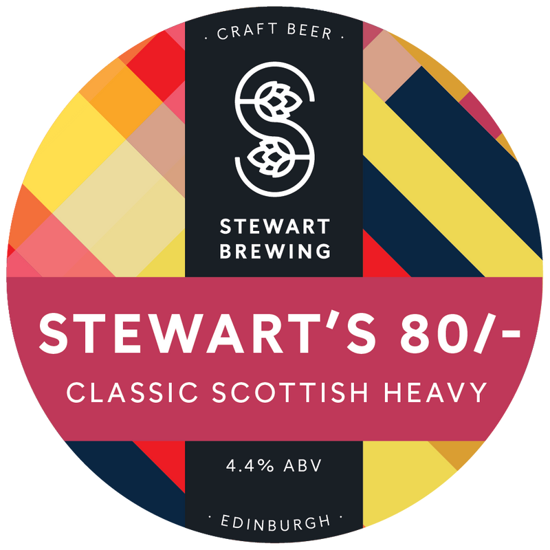Stewart's 80/- Round Keg Badge