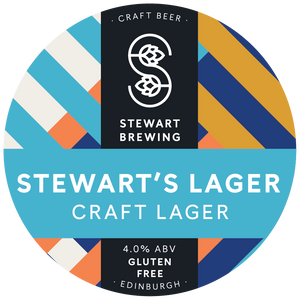 Stewart's Lager Round Keg Badge